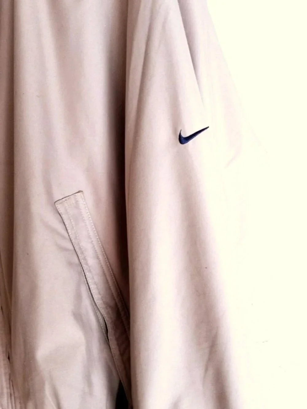 Nike Golf Windbreaker Jacket Mens Size Large Tan Nylon Lining NME920220KL4